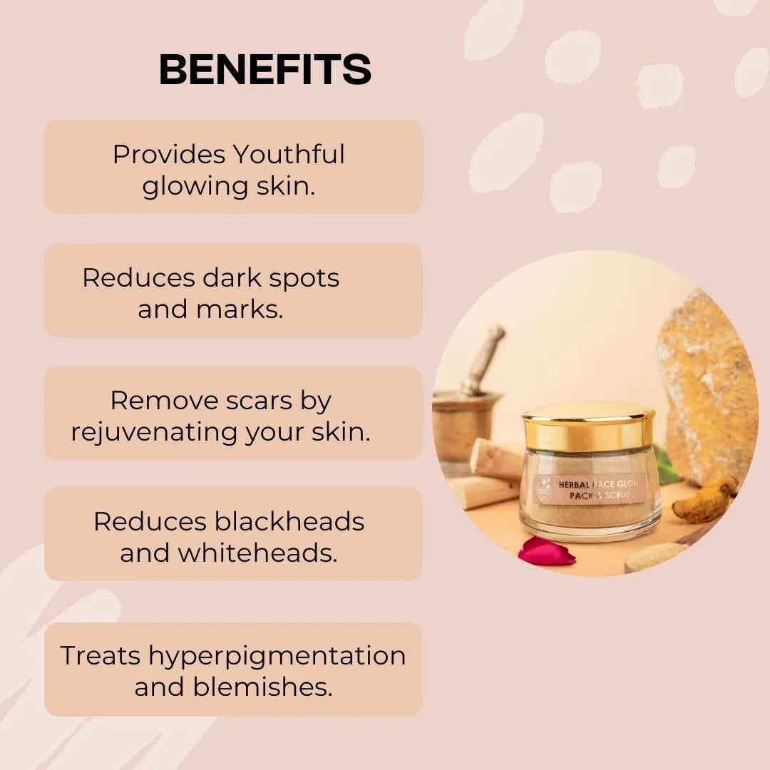 Herbal Face Glow Pack And Scrub